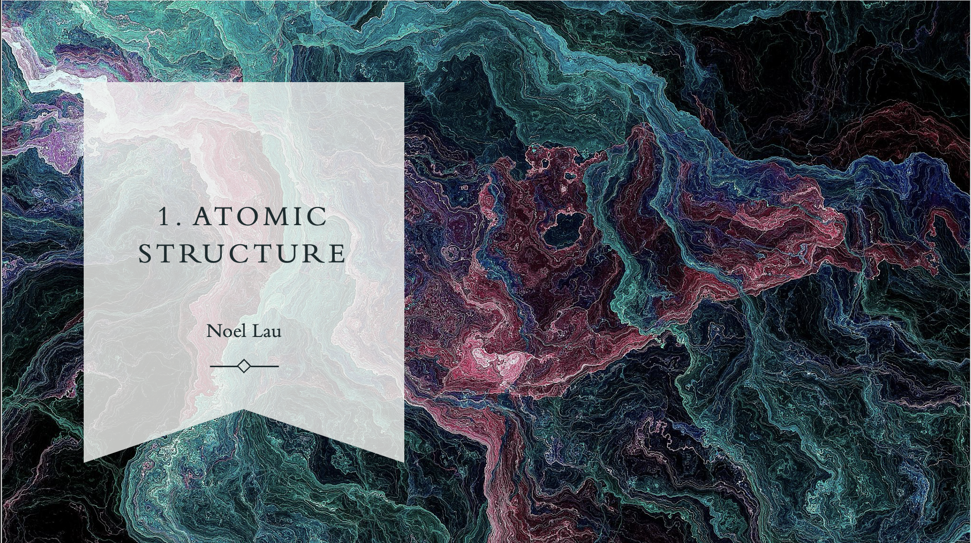 1.0 Atomic Structure