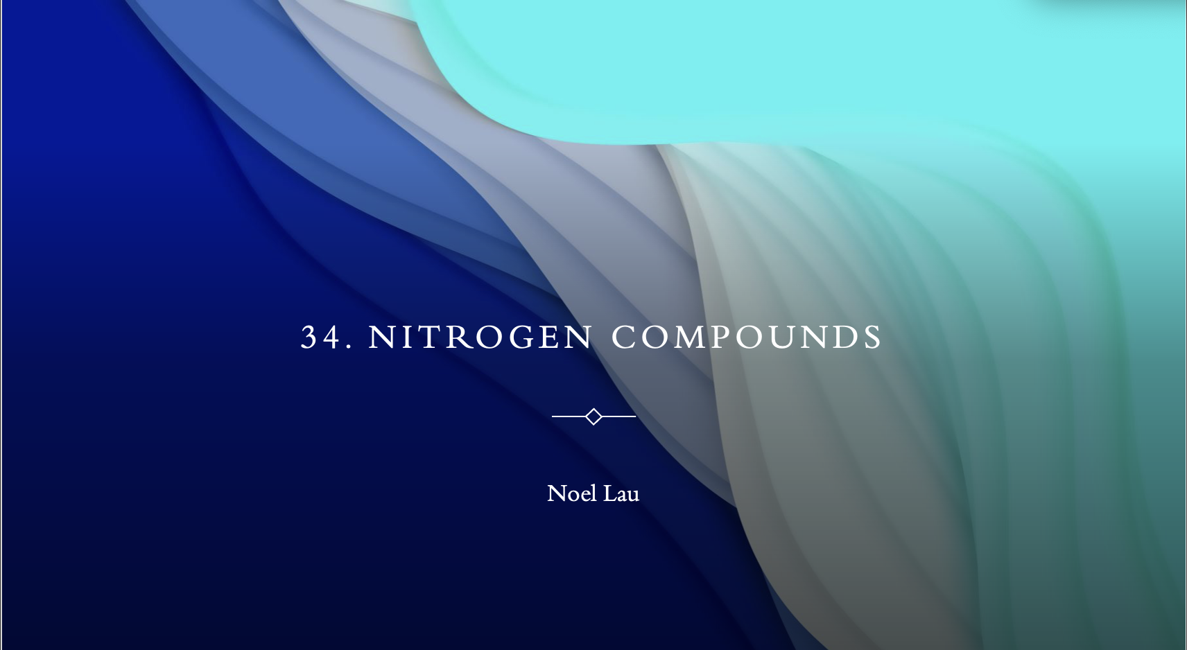 34.0 Nitrogen Compounds